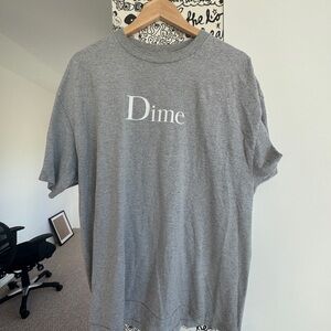 Dime MTL Classic Logo Tee — Grey (XL)